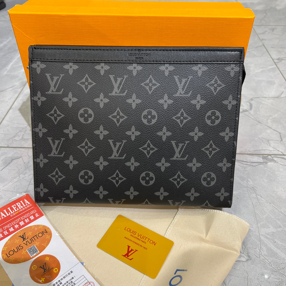 Trendy pouch premium Bag with box