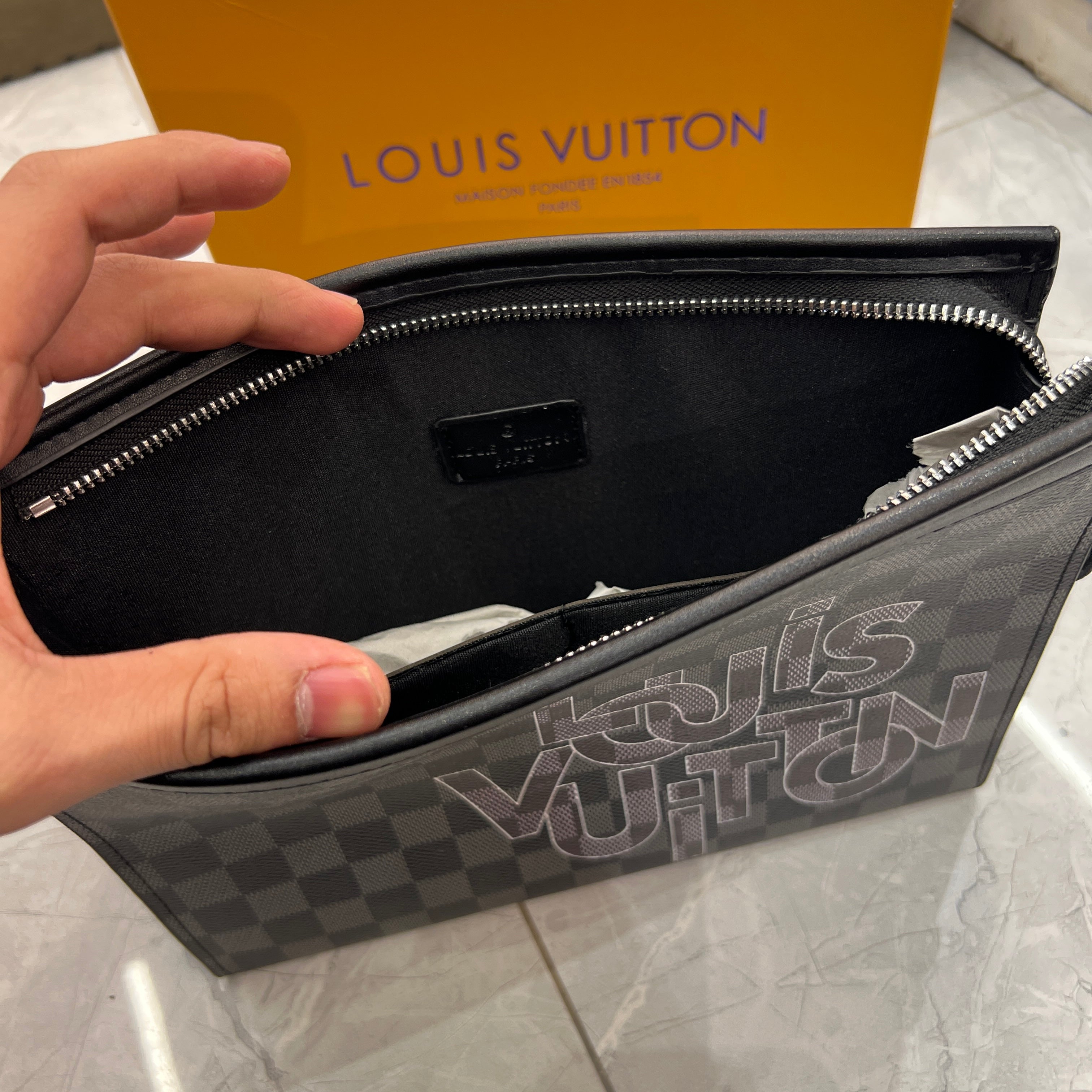 Trendy pouch premium Bag with box