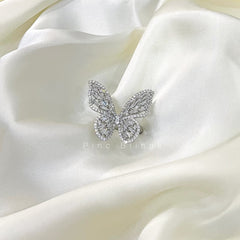 Zirconic butterfly set silver