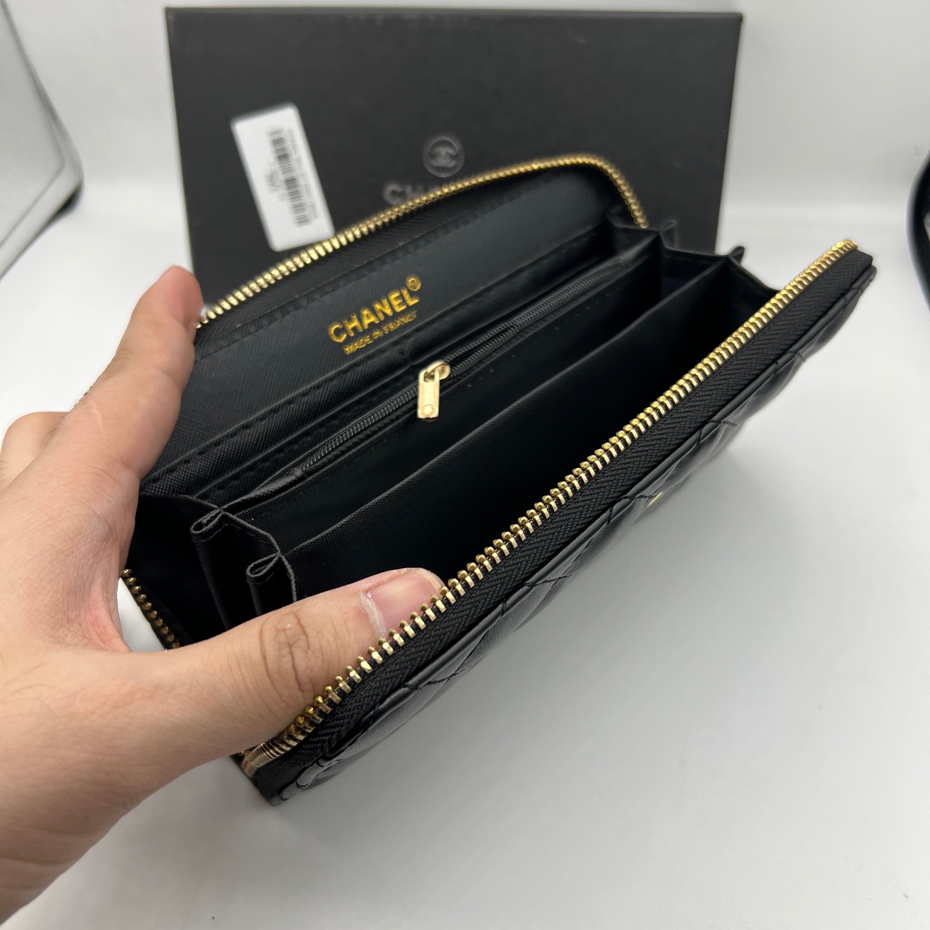 Chanel Classic Quilted Zip Wallet WAL