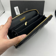 Chanel Classic Quilted Zip Wallet WAL