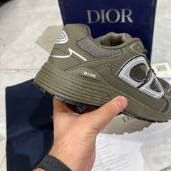 Dior 'B30 Olive Mesh and Technical Fabric Low Top SNEAKERS