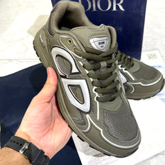 Dior 'B30 Olive Mesh and Technical Fabric Low Top SNEAKERS
