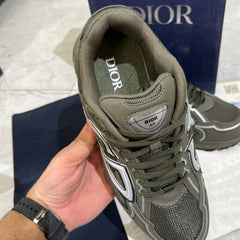 Dior 'B30 Olive Mesh and Technical Fabric Low Top SNEAKERS
