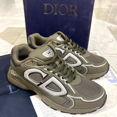Dior 'B30 Olive Mesh and Technical Fabric Low Top SNEAKERS