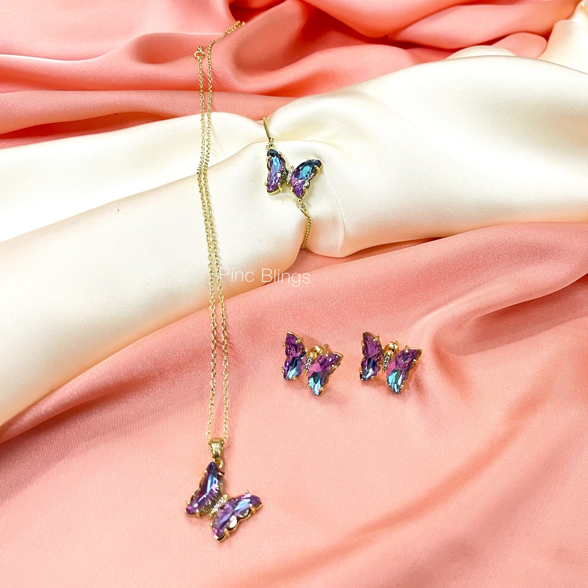 Pb-crystal butterfly sets