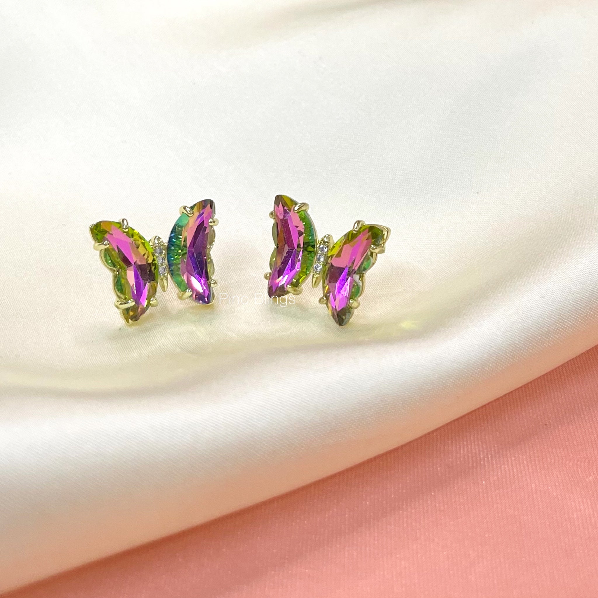 Pb-crystal butterfly tops